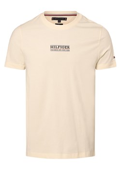 Tommy Hilfiger Koszulka męska Mężczyźni Bawełna écru jednolity ze sklepu vangraaf w kategorii T-shirty męskie - zdjęcie 168928308