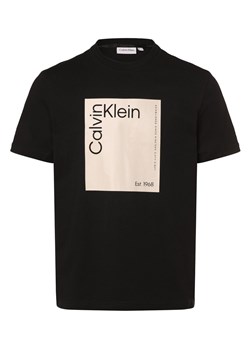 Calvin Klein Koszulka męska Mężczyźni Bawełna czarny jednolity ze sklepu vangraaf w kategorii T-shirty męskie - zdjęcie 168928317