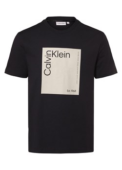 Calvin Klein Koszulka męska Mężczyźni Bawełna granatowy jednolity ze sklepu vangraaf w kategorii T-shirty męskie - zdjęcie 168928318