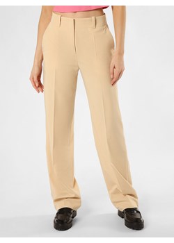 HUGO Spodnie - Hulana Kobiety Materiał beżowy jednolity ze sklepu vangraaf w kategorii Spodnie damskie - zdjęcie 168928339