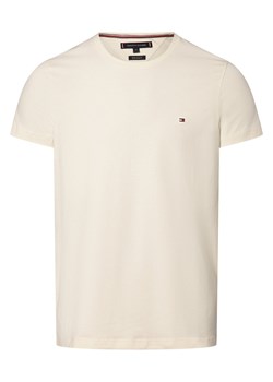 Tommy Hilfiger T-shirt męski Mężczyźni Dżersej écru jednolity ze sklepu vangraaf w kategorii T-shirty męskie - zdjęcie 168932838