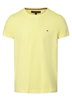 Tommy Hilfiger T-shirt męski Mężczyźni Dżersej cytrynowy jednolity ze sklepu vangraaf w kategorii T-shirty męskie - zdjęcie 168932839
