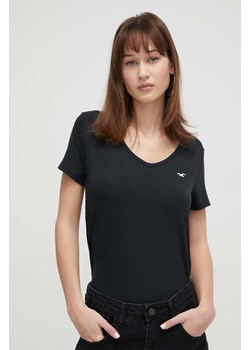 Hollister Co. t-shirt damski kolor czarny ze sklepu ANSWEAR.com w kategorii Bluzki damskie - zdjęcie 168936587