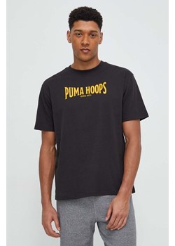 Puma t-shirt bawełniany męski kolor czarny z nadrukiem 624755 ze sklepu ANSWEAR.com w kategorii T-shirty męskie - zdjęcie 168936666
