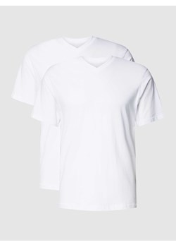 T-shirt z dekoltem w serek w zestawie 2 szt. model ‘PURE COTTON’ ze sklepu Peek&Cloppenburg  w kategorii T-shirty męskie - zdjęcie 168937028