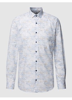 Koszula biznesowa o kroju body fit z nadrukiem na całej powierzchni model ‘Modern’ ze sklepu Peek&Cloppenburg  w kategorii Koszule męskie - zdjęcie 168937165