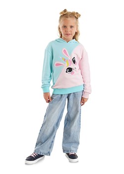 Denokids Bluza &quot;Unicorn Bunny&quot; w kolorze turkusowym ze sklepu Limango Polska w kategorii Bluzy dziewczęce - zdjęcie 168937717