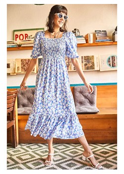 trendyol Sukienka w kolorze błękitno-białym ze sklepu Limango Polska w kategorii Sukienki - zdjęcie 168937738