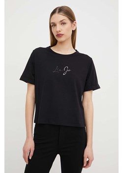 Liu Jo t-shirt damski kolor czarny ze sklepu ANSWEAR.com w kategorii Bluzki damskie - zdjęcie 168941047