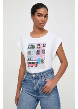 Liu Jo t-shirt damski kolor beżowy ze sklepu ANSWEAR.com w kategorii Bluzki damskie - zdjęcie 168941158
