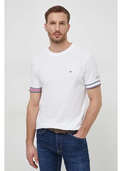 Tommy Hilfiger t-shirt bawełniany męski kolor biały z nadrukiem MW0MW34430 ze sklepu ANSWEAR.com w kategorii T-shirty męskie - zdjęcie 168941397