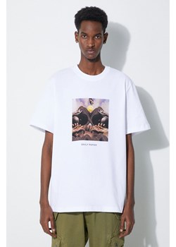 Daily Paper t-shirt bawełniany Landscape SS męski kolor biały z nadrukiem 2311333 ze sklepu PRM w kategorii T-shirty męskie - zdjęcie 168957259