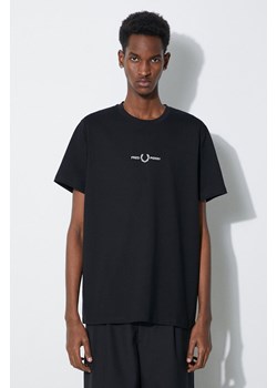 Fred Perry t-shirt bawełniany Embroidered T-Shirt męski kolor czarny z aplikacją M4580.102 ze sklepu PRM w kategorii T-shirty męskie - zdjęcie 168957279