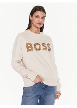 Boss Bluza Ecaisa_Logo 50484443 Beżowy Oversize ze sklepu MODIVO w kategorii Bluzy damskie - zdjęcie 168959836