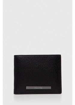 Calvin Klein portfel skórzany męski kolor czarny ze sklepu ANSWEAR.com w kategorii Portfele męskie - zdjęcie 168961727
