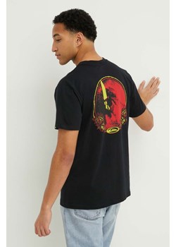 Quiksilver t-shirt bawełniany męski kolor czarny z nadrukiem ze sklepu ANSWEAR.com w kategorii T-shirty męskie - zdjęcie 168961936