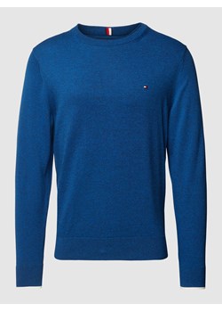 Sweter z dzianiny z wyhaftowanym logo ze sklepu Peek&Cloppenburg  w kategorii Swetry męskie - zdjęcie 168962847