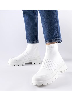 Białe sneakersy z elastyczną cholewką Varden ze sklepu gemre w kategorii Buty sportowe damskie - zdjęcie 168963855