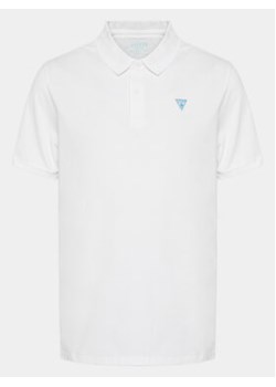 Guess Polo Basic F3GP00 K9WF1 Biały Regular Fit ze sklepu MODIVO w kategorii T-shirty męskie - zdjęcie 168974205