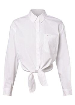 Tommy Jeans Bluzka damska Kobiety Bawełna biały jednolity ze sklepu vangraaf w kategorii Koszule damskie - zdjęcie 168975169