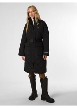 Calvin Klein Jeans Pikowany płaszcz damski Kobiety czarny jednolity ze sklepu vangraaf w kategorii Płaszcze damskie - zdjęcie 168975255