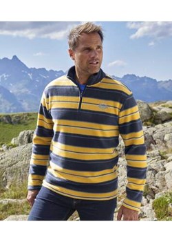 Sweter z mikropolaru  w paski Góry Skaliste ze sklepu Atlas For Men w kategorii Swetry męskie - zdjęcie 168977739