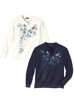 Zestaw 2 koszulek z dekoltem z guzikami Eagle Highlands ze sklepu Atlas For Men w kategorii T-shirty męskie - zdjęcie 168977847