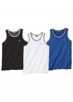 Zestaw 3 sportowych koszulek  bez rękawów ze sklepu Atlas For Men w kategorii T-shirty męskie - zdjęcie 168977985