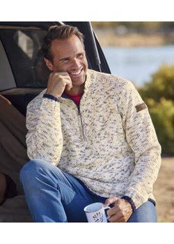 Trykotowy sweter z wykładanym kołnierzem Atlas ze sklepu Atlas For Men w kategorii Swetry męskie - zdjęcie 168978076