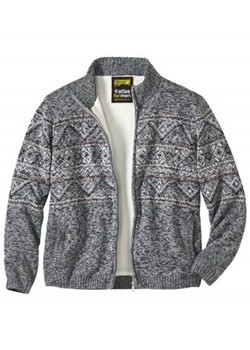 Trykotowa, żakardowa bluza podszyta kożuszkiem sherpa ze sklepu Atlas For Men w kategorii Bluzy męskie - zdjęcie 168978119