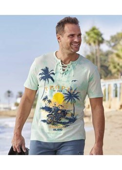 Koszulka z wiązanym dekoltem i nadrukiem Biker's Paradise ze sklepu Atlas For Men w kategorii T-shirty męskie - zdjęcie 168978187