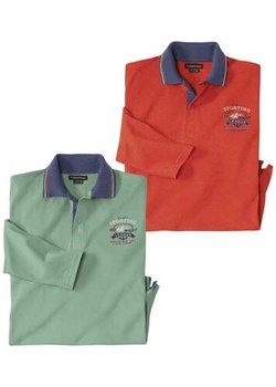 Zestaw 2 koszulek polo z długimi rękawami ze sklepu Atlas For Men w kategorii T-shirty męskie - zdjęcie 168978207