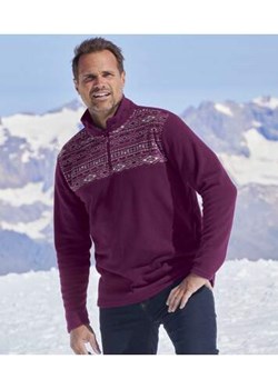 Sweter z mikropolaru z suwakiem i w żakardowe motywy ze sklepu Atlas For Men w kategorii Swetry męskie - zdjęcie 168978246
