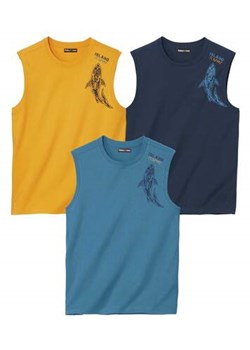 Zestaw 3 koszulek bez rękawów Pacific Shark ze sklepu Atlas For Men w kategorii T-shirty męskie - zdjęcie 168978286