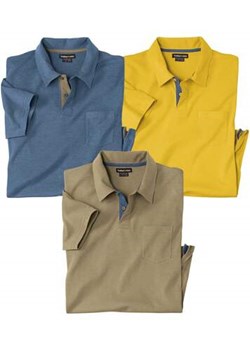 Zestaw 3 polo z dżerseju Casual ze sklepu Atlas For Men w kategorii T-shirty męskie - zdjęcie 168978349