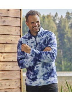 Polarowa bluza z suwakiem Tie & Dye ze sklepu Atlas For Men w kategorii Swetry męskie - zdjęcie 168978396