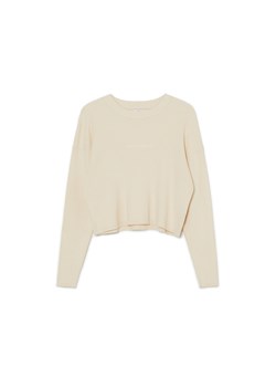 Cropp - Beżowy sweter oversize - beżowy ze sklepu Cropp w kategorii Swetry damskie - zdjęcie 168979159