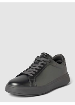 Sneakersy ze skóry w jednolitym kolorze ze sklepu Peek&Cloppenburg  w kategorii Buty sportowe męskie - zdjęcie 168979667