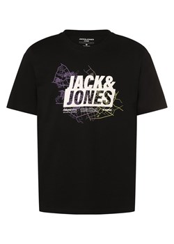 Jack & Jones Koszulka męska - JComap Mężczyźni Bawełna czarny nadruk ze sklepu vangraaf w kategorii T-shirty męskie - zdjęcie 168980626