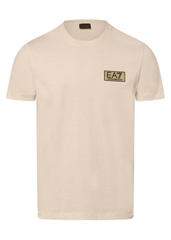 EA7 Emporio Armani Koszulka męska Mężczyźni Bawełna beżowy jednolity ze sklepu vangraaf w kategorii T-shirty męskie - zdjęcie 168980629