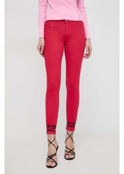 Morgan jeansy damskie kolor czerwony ze sklepu ANSWEAR.com w kategorii Jeansy damskie - zdjęcie 168982436