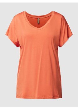 T-shirt z dekoltem w serek model ‘Marica’ ze sklepu Peek&Cloppenburg  w kategorii Bluzki damskie - zdjęcie 168982887