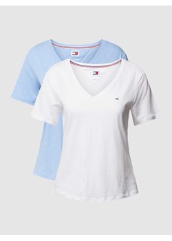 T-shirt o kroju Slim Fit w zestawie 2 szt. ze sklepu Peek&Cloppenburg  w kategorii Bluzki damskie - zdjęcie 168983057
