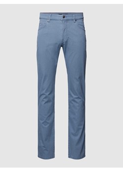Spodnie materiałowe o kroju slim fit z fakturowanym wzorem model ‘FLEXCITY’ ze sklepu Peek&Cloppenburg  w kategorii Spodnie męskie - zdjęcie 168983636