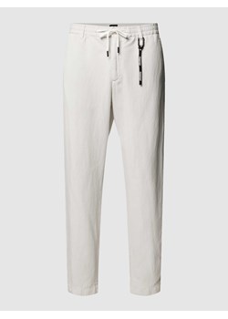 Spodnie materiałowe z mieszanki lyocellu i lnu model ‘Saturn’ ze sklepu Peek&Cloppenburg  w kategorii Spodnie męskie - zdjęcie 168983657