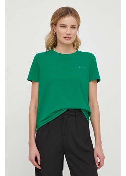 Tommy Hilfiger t-shirt damski kolor zielony ze sklepu ANSWEAR.com w kategorii Bluzki damskie - zdjęcie 168988866