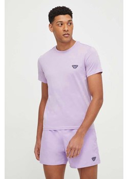 Emporio Armani Underwear t-shirt bawełniany męski kolor fioletowy gładki ze sklepu ANSWEAR.com w kategorii T-shirty męskie - zdjęcie 168988905