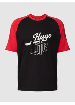 T-shirt z wyhaftowanym logo i napisem model ‘Dilife’ ze sklepu Peek&Cloppenburg  w kategorii T-shirty męskie - zdjęcie 168989439