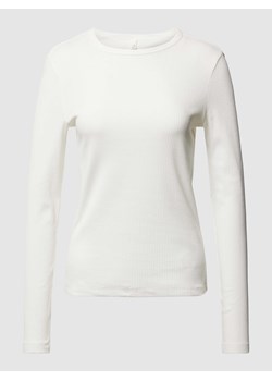 Bluzka z długim rękawem,efektem prążkowania i okrągłym dekoltem ze sklepu Peek&Cloppenburg  w kategorii Bluzki damskie - zdjęcie 168989629