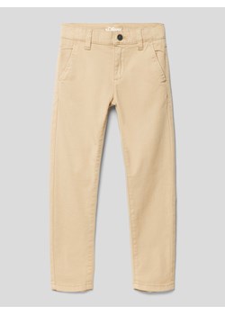 Spodnie o kroju slim fit z wpuszczanymi kieszeniami w stylu francuskim ze sklepu Peek&Cloppenburg  w kategorii Spodnie chłopięce - zdjęcie 168990266